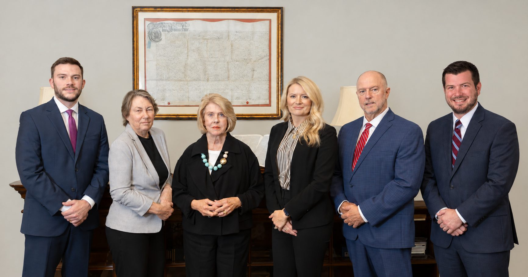 The attorneys of Knox Law Center, left to right: J. Gray Brotherton, Lisa G. Godfrey, Frances S. Knox, Heather P. Hodge, Allen C. Brotherton and Ryan Hennelly